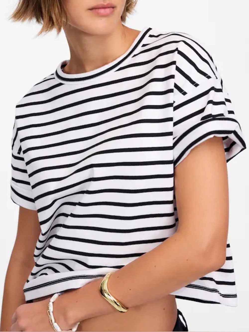 NEW Madewell Everyday Boxy Crop Tee